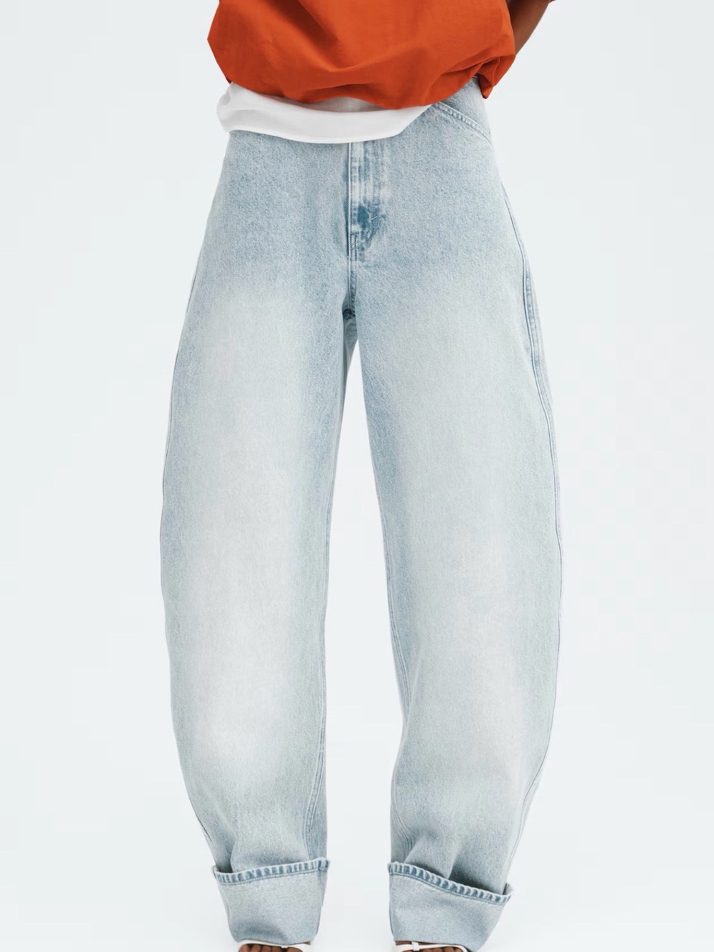 H&M Barrel Leg Regular Waist Jeans